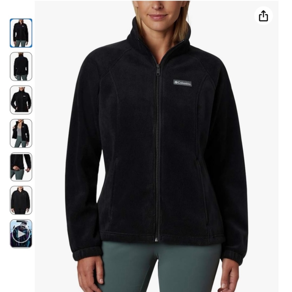 Columbia Women's Benton Springs Full Zip. Black in XXL - NWT  SALE $45